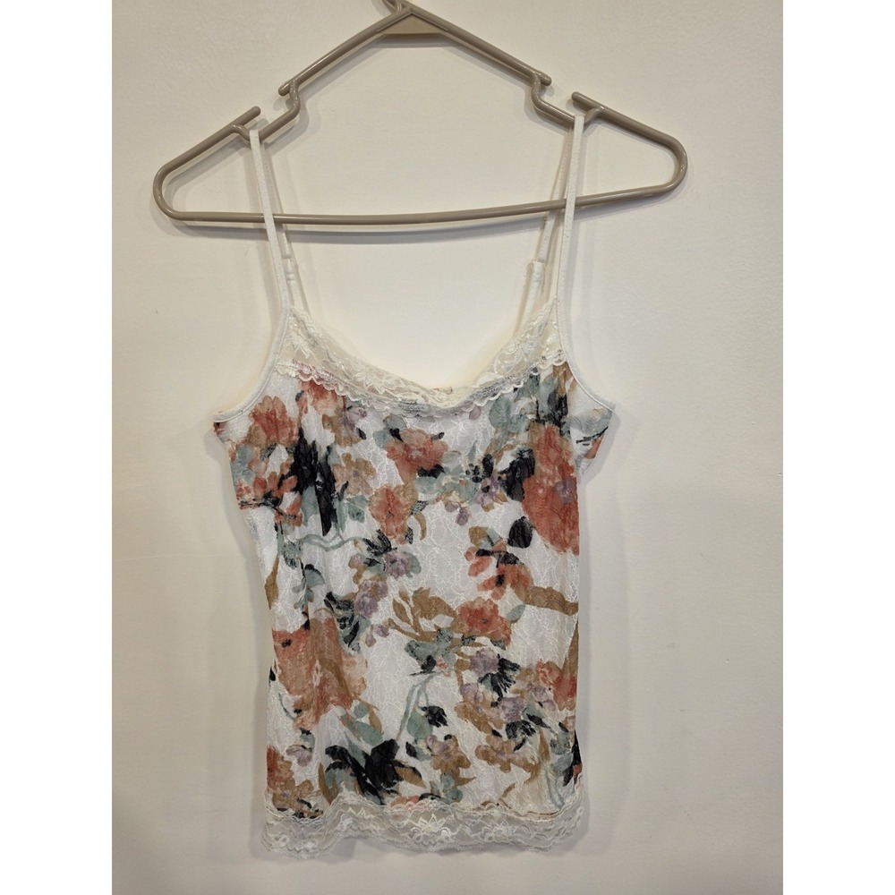 Y2K Maurices Floral Lace Cami Tank Top Women's Small Romantic Coquette Fairycore